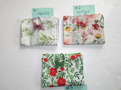 Tea Wallet, Tea Bag Wallet, Small Item Wallet or Holder, 4 Pocket, Handmade