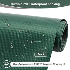 HYVAKUPPA Waterproof Canvas Fabric By Yard 60″ W 600 Denier PVC Backing Water