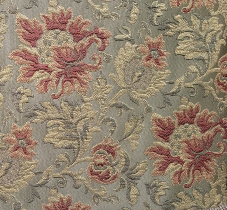Premium Raised Gold Damask Brocade EJ Victor PENELOPE Upholstery Fabric 5.5 YDS