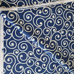 Better Homes Gardens Fabric Richloom Blue White Scroll Indoor Outdoor Decor 4 Yd