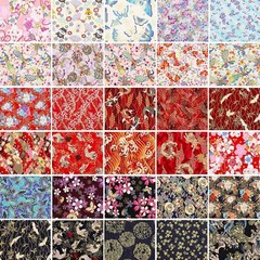 30pcs Fat Quarters Japanese Style Fabric Squares Cotton Quilting Cloth Set