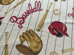 Fabric Baseball 44”x 36”By Cranston print work 378