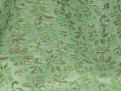 Green Gold Floral Metallic Brocade Fabric 50” Width Sold By The Yard