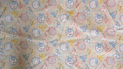 Set Of 4 Blue Baby Themed Fabric Pcs Cotton See Description Below