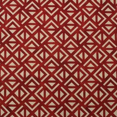 RICHLOOM MILESTONE APPLE RED MODERN GEOMETRIC GATE COTTON FABRIC BY YARD 54″W
