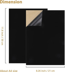 12PCS Black Self Adhesive Felt Sheets, Soft Velvet Sticky Back Felt for Jewelry