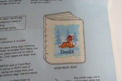 Vintage Walt Disney’s Bambi Fabric Panel Book Quilt New