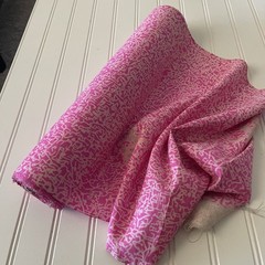 SILK, Pink-White FABRIC 3 Yards x 15 Inches Wide or 108 Inches x 15 Wide