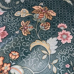 ~2 Yd Stanley King Studio Teflon Finish Retro Fabric Cotton Upholstery 54” x 71”