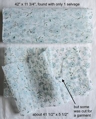 Mixed lot of flocked sheer floral fabric, pink yellow aqua blue, sizes in photos