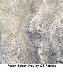 Fusion Ripple Turquoise Panel 24×44 cotton quilt fabric QT fabrics Cranberry