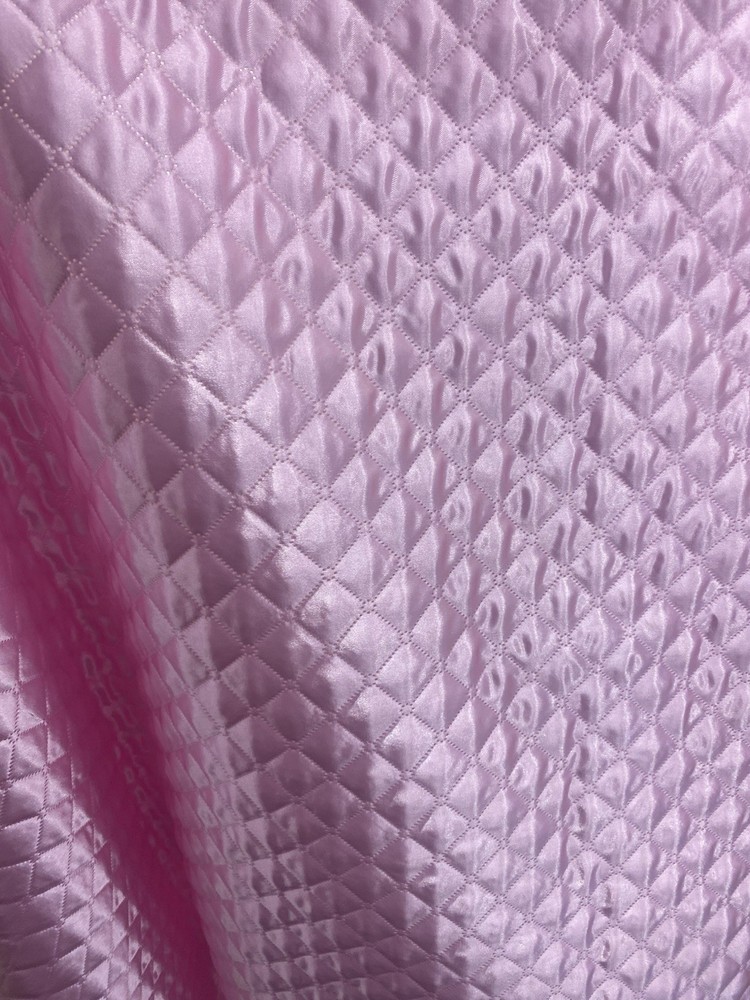 Satin Quilted Polyester Batting Fabric – PINK – 58″/60″ Width Sold By The Yard