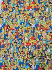 2 1/2 Yards Where’s Bart? “The Simpsons” Springs Creative VTG 2007 New 90″x 43″