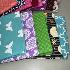 13 Fat Quarters Fabric 100% Cotton Multi Colors and Patterns 18″x21″/22″