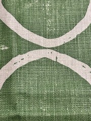 Lee Jofa Fabric Sample 13.25” Circles Forest Linen Green Blithfield Crafts