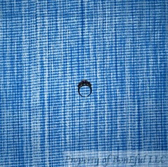 BonEful Fabric FQ Cotton Quilt Blue White Sky Dot Stripe Silver Metallic Pattern