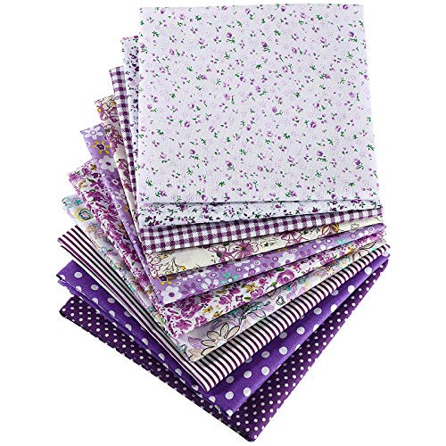 10 Pieces 20 x 20 Inch Quilting Patchwork Fabric Floral Patchwork Cotton