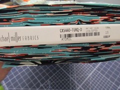 1 Yard New Cotton Fabric Atomic by Michael Miller in Turquoise