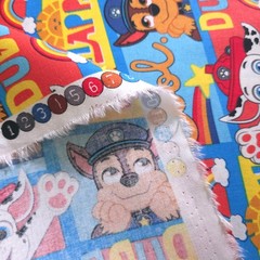 Paw Patrol Chase Marshall Rubble Blue Character Fabric 44″ By The Yard