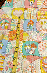 VTG `80`s “Huggables” by Princess Fabrics Cheater Patchwork Quilt BTFQ
