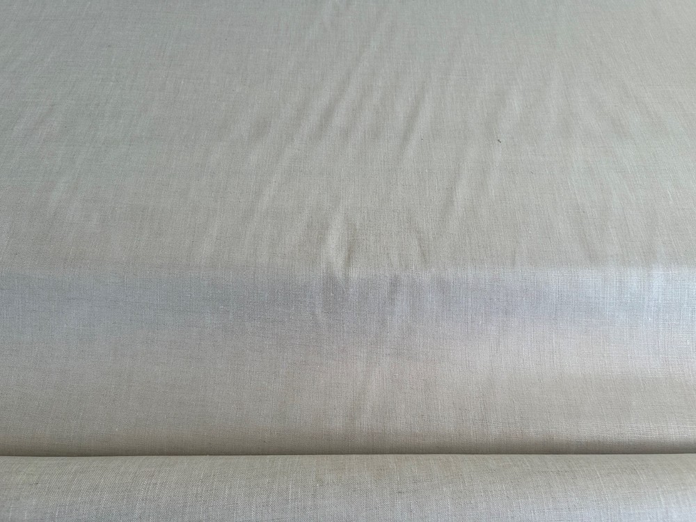 100% Linen Fabric Silver Metallic Print – 222gsm/6.5oz., BTY, Swatch Available