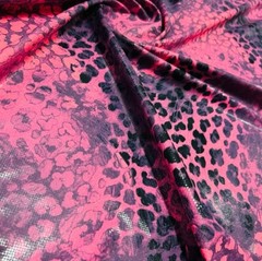 Spandex Fabric 4-Way Stretch Animal Print Snake Pink By The Yard for Swimwear