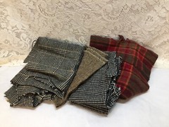 100% WOOL Bundle Fabric Washed for Appliqué Rug Hooking Crafts 1 LB (SKWG4)
