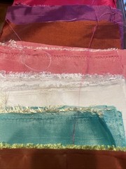12 Samples Of All Our Faux Taffeta Fabric 9×15 Inch Swatches.
