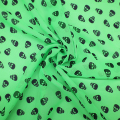 Skull Print Chiffon (54″, 4 Colors) – By the Yard