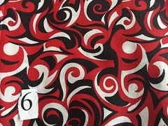 Printed Fabric 5 Yard Pieces Fabrics Red Black White Blue Dots and Patterns