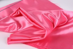 Pink Bridal Satin Fabric by the Yard, Silky Satin for Dresses and Decor