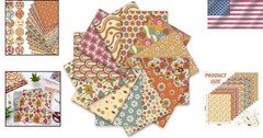 Colorful Retro Floral Fabric Bundles – 12 Pcs 18×22 Inch for Handmade Crafts