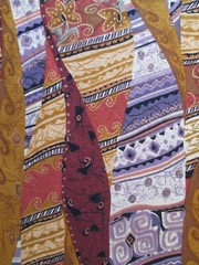 ROBERT KAUFMAN FABRIC~Patchwork Streaks~PURPLE GOLD BURGUNDY~Single Cut 2 yds~