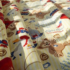140*100cm Duffy Bear Pattern Cotton Sewing Fabric DIY Handmade Material