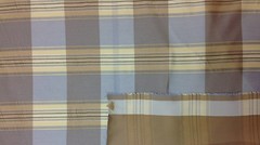 P KAUFMANN POLISHED PLAID CARAMEL CHECKER UPHOLSTERY FABRIC BY THE YARD 54″ WIDE