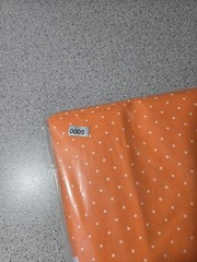 Orange White Polka Dot Fabric Unbranded 3 Yards 108 X 44