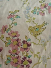 Silk Fabric w/ Floral Print