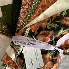 Quilting Divas 1/2 Yard Monthly Packs Floral Quilting Fabric Bundle Multicolor