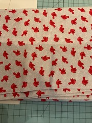 Christmas Red Cardinals Cotton Fabric 2 Yards 42 Wide