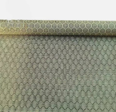 3K Hexagonal Jacquard Weave Yellow Aramid Carbon Fiber mixed fabric cloth 100*50