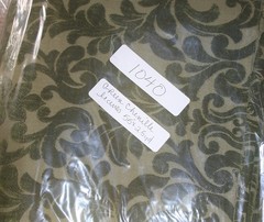 Avocado Green Chenille Upholstery Fabric 56″ x 2.5 yd Leaves Decorator Remnant