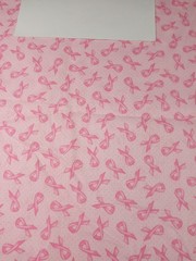Fabric Breast Cancer Awareness Ribbon Light Pink Background BTHY