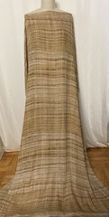 100% Silk Georgette Earthy Tone Sand Taupe Wood Grain Fabric By The Yard 54 ” W