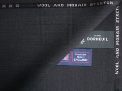 DORMEUIL 85% WOOL15% MOHAIR “WEFT STRETCH” SUITING FABRIC MADE IN ENGLAND- 3.4 m
