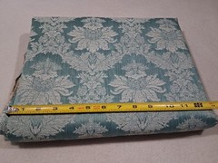 Sage Green Floral Damask Jacquard Upholstery Fabric – 52″ x 42″