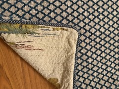 PINDLER & PINDLER ‘Meiling’ Garden Chinoiserie Damask Fabric QUILT/ Throw 70×45