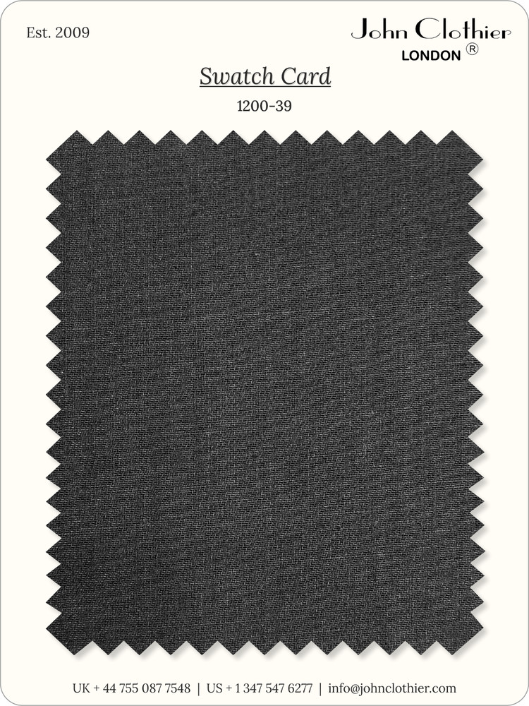Charcoal Black Linen Fabric by Yard 58″ Wide Shirts Pants Dressmaking Material