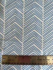 cotton FABRIC CHEVRON blue white, 1 yd 12 in cut, Spoonflower, in stock