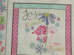 Pretty Things Flowers Pillows cotton Fabric Panel 24 x 44 sewing craft