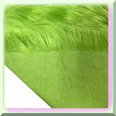 Vibrant Lime Zest Shaggy Fabric 15×15 Inches